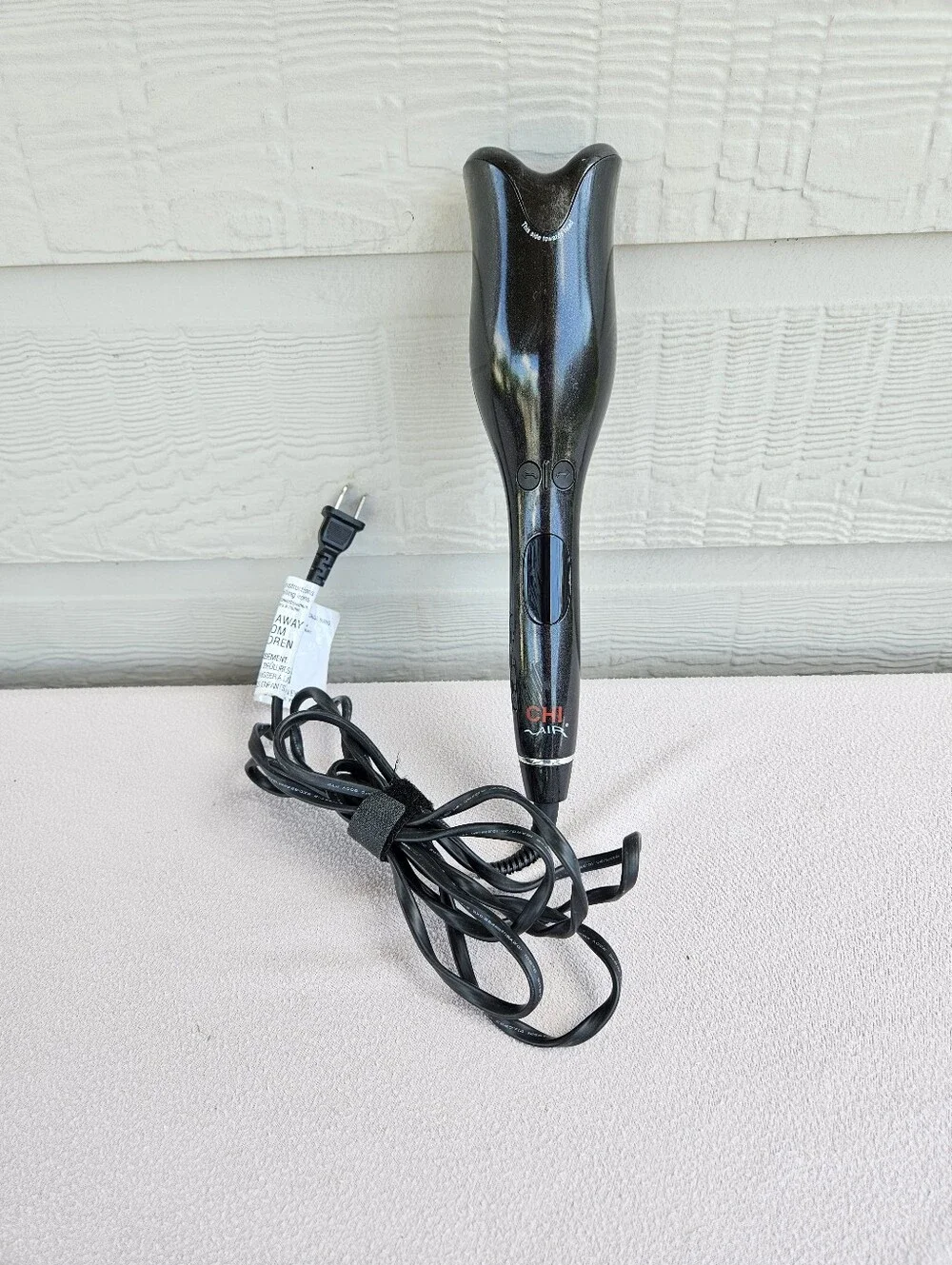 CHI Spin N Curl 1″ Ceramic Rotating Curling Iron Adjustable Heat Setting Black
